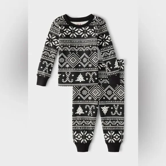 PJ Place Black and White Kids Pajama Set - Picture 9 of 9